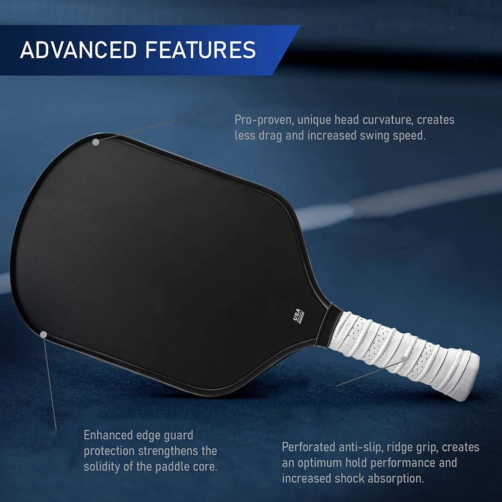 Custom Thermoformed T700 raw carbon fiber pickleball paddle