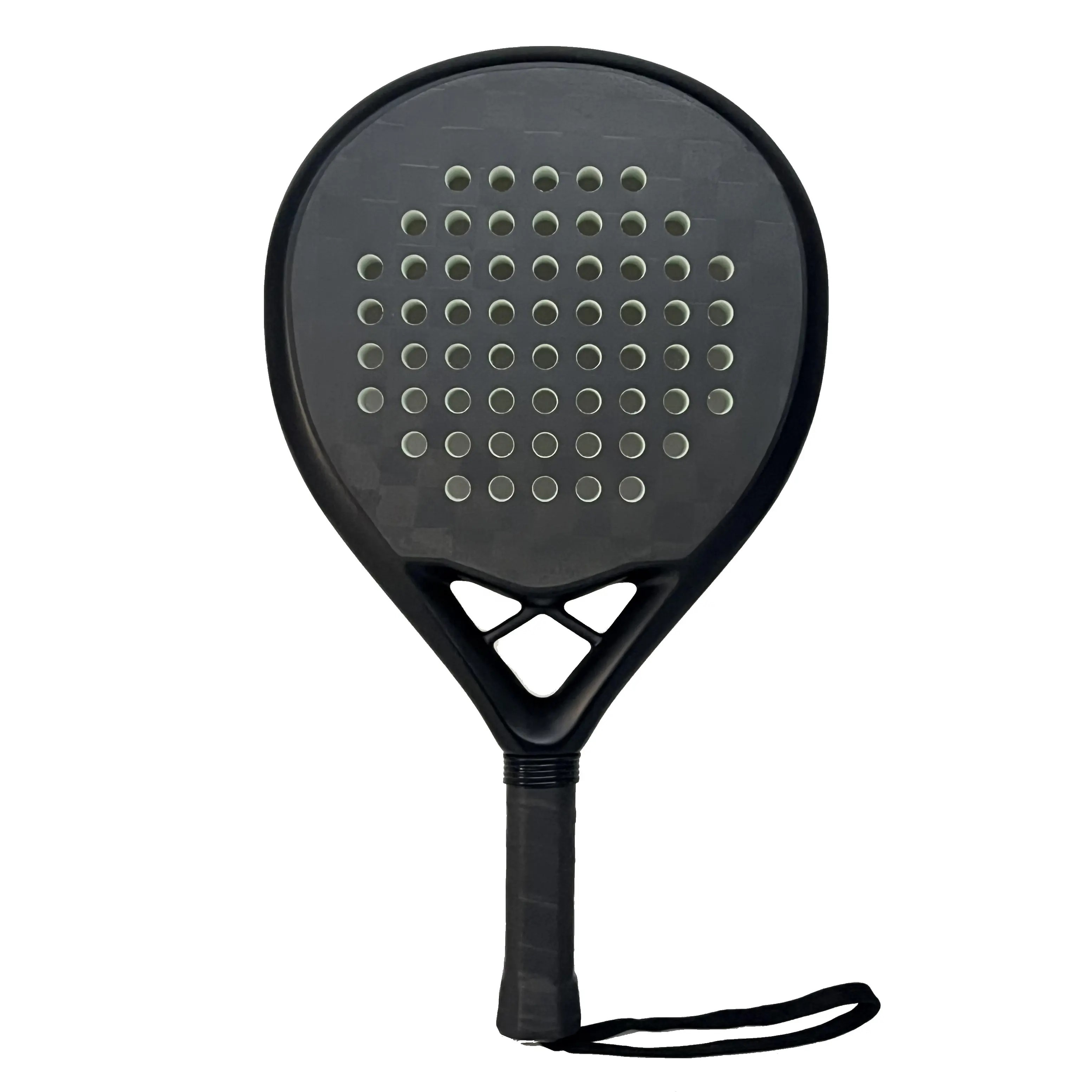 OEM teardrop shape custom logo 18K carbonpadel tennis racket