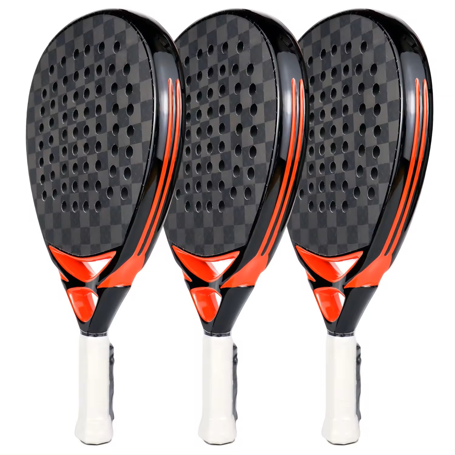 Professional top brand quality custom logo 3K/12K/18K carbon fiber padel racket