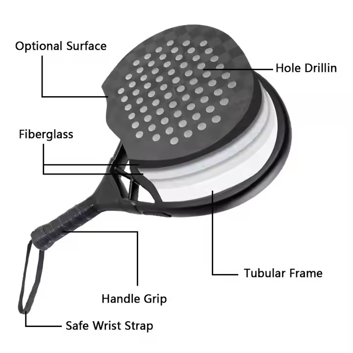 Wholesale Custom Carbon Fiber Paddle Padel Rackets Diamond Shape